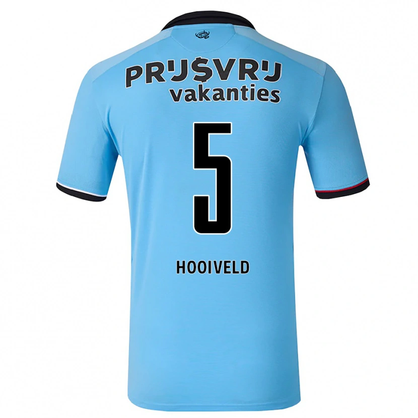 Danxen Barn Dean Hooiveld #5 Djup Himmelsblå Svart Röd Bortatröja Matchtröjor 2026/27 Tröjor T-Tröja