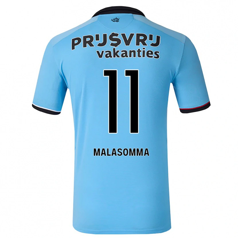 Danxen Barn Matteo Malasomma #11 Djup Himmelsblå Svart Röd Bortatröja Matchtröjor 2026/27 Tröjor T-Tröja