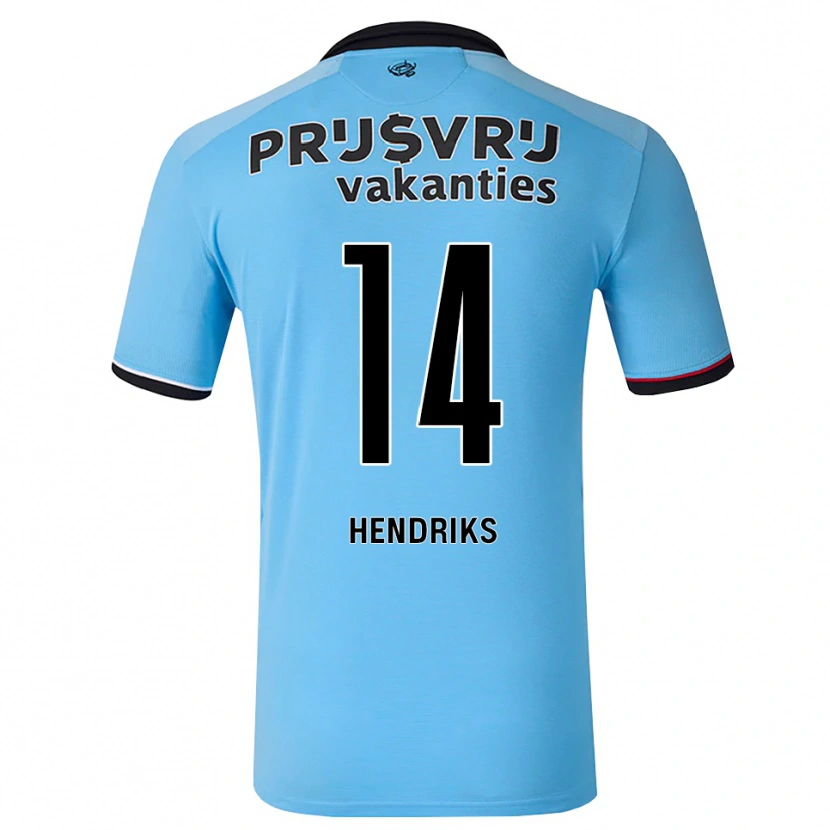 Danxen Barn Kim Hendriks #14 Djup Himmelsblå Svart Röd Bortatröja Matchtröjor 2026/27 Tröjor T-Tröja