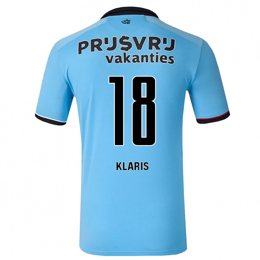 Danxen Barn Ellery Klaris #18 Djup Himmelsblå Svart Röd Bortatröja Matchtröjor 2026/27 Tröjor T-Tröja