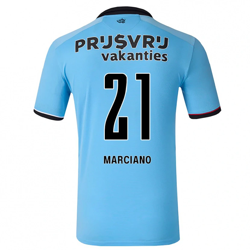 Danxen Barn Ofir Marciano #21 Djup Himmelsblå Svart Röd Bortatröja Matchtröjor 2026/27 Tröjor T-Tröja