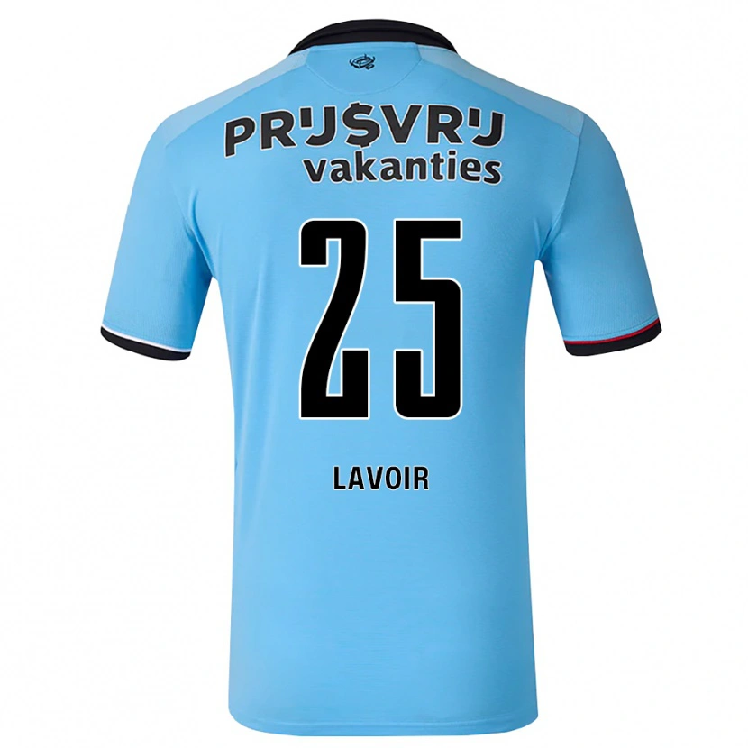 Danxen Barn Romee Van De Lavoir #25 Djup Himmelsblå Svart Röd Bortatröja Matchtröjor 2026/27 Tröjor T-Tröja