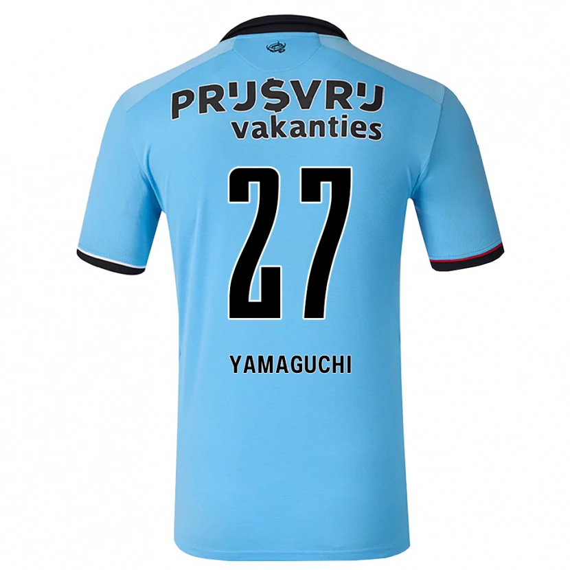 Danxen Barn Keina Yamaguchi #27 Djup Himmelsblå Svart Röd Bortatröja Matchtröjor 2026/27 Tröjor T-Tröja