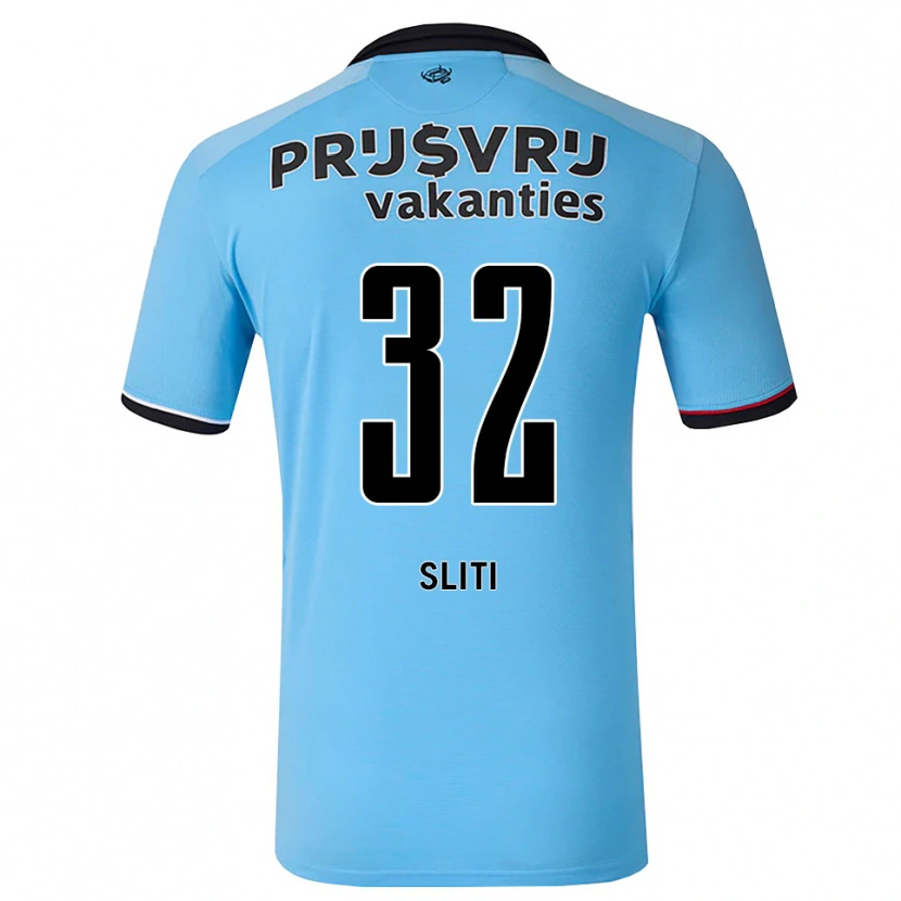 Danxen Barn Aymen Sliti #32 Djup Himmelsblå Svart Röd Bortatröja Matchtröjor 2026/27 Tröjor T-Tröja