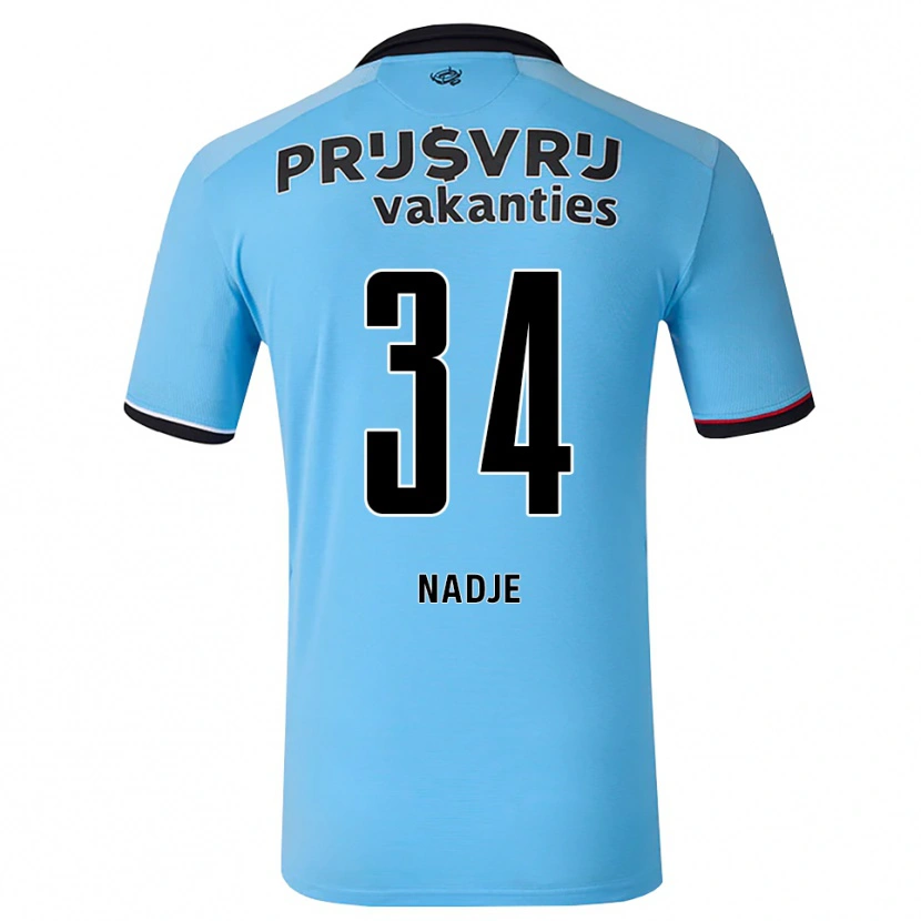 Danxen Barn Chris-Kévin Nadje #34 Djup Himmelsblå Svart Röd Bortatröja Matchtröjor 2026/27 Tröjor T-Tröja