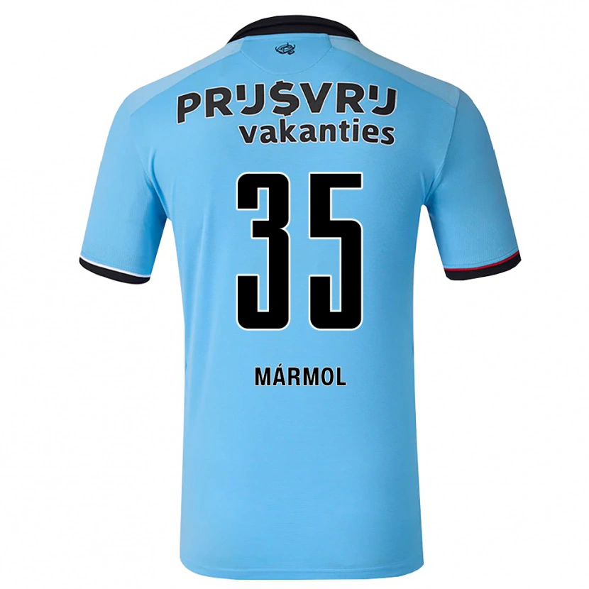 Danxen Barn Mika Mármol #35 Djup Himmelsblå Svart Röd Bortatröja Matchtröjor 2026/27 Tröjor T-Tröja