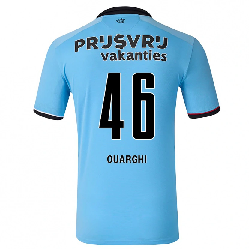Danxen Barn Ayoub Ouarghi #46 Djup Himmelsblå Svart Röd Bortatröja Matchtröjor 2026/27 Tröjor T-Tröja