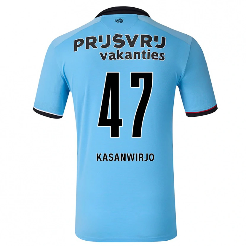 Danxen Barn Neraysho Kasanwirjo #47 Djup Himmelsblå Svart Röd Bortatröja Matchtröjor 2026/27 Tröjor T-Tröja