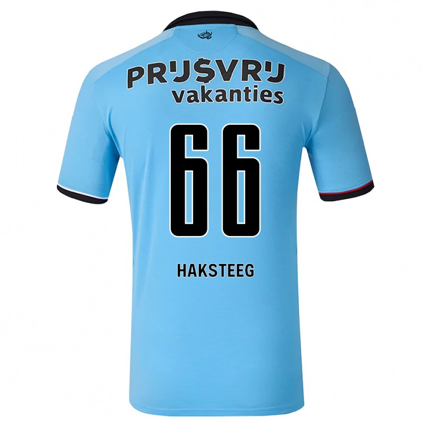 Danxen Barn Tim Haksteeg #66 Djup Himmelsblå Svart Röd Bortatröja Matchtröjor 2026/27 Tröjor T-Tröja