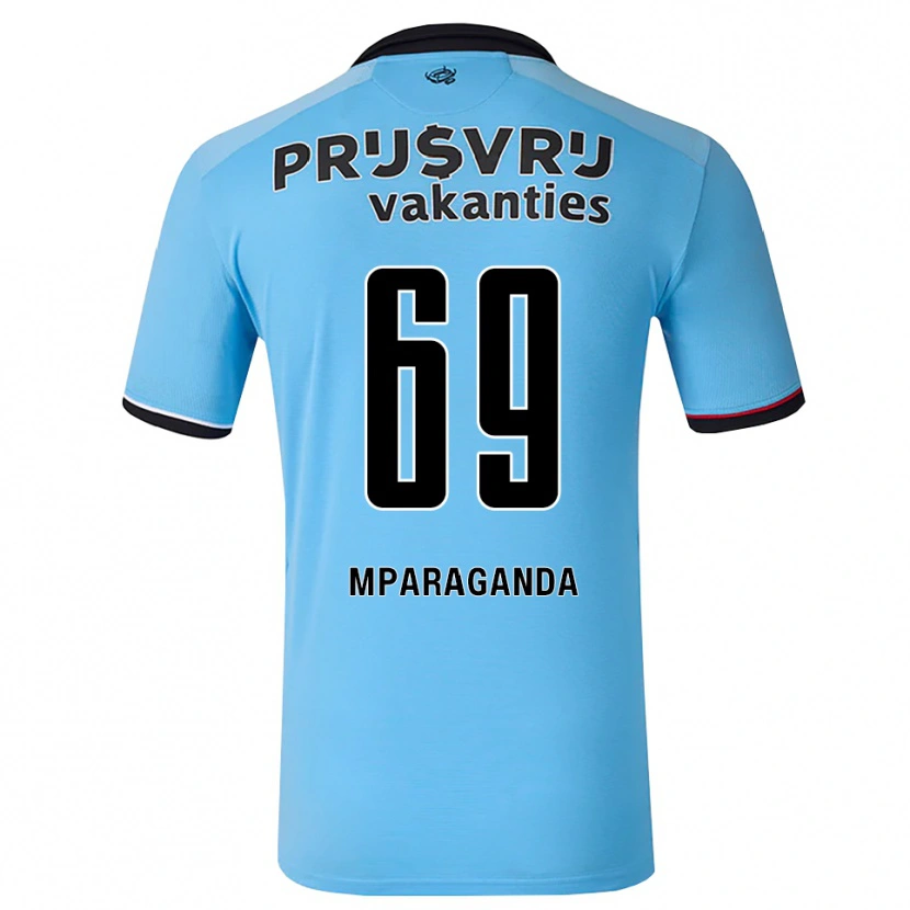 Danxen Barn Matthew Mparaganda #69 Djup Himmelsblå Svart Röd Bortatröja Matchtröjor 2026/27 Tröjor T-Tröja
