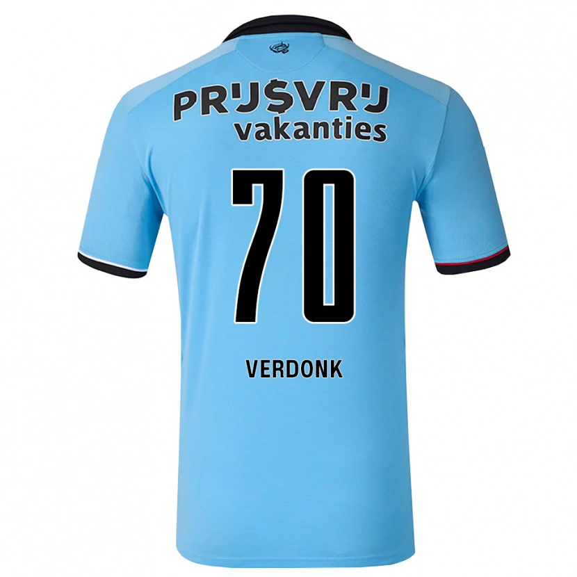 Danxen Barn Sem Verdonk #70 Djup Himmelsblå Svart Röd Bortatröja Matchtröjor 2026/27 Tröjor T-Tröja