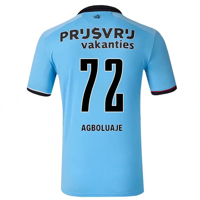 Danxen Barn Hakeem Agboluaje #72 Djup Himmelsblå Svart Röd Bortatröja Matchtröjor 2026/27 Tröjor T-Tröja