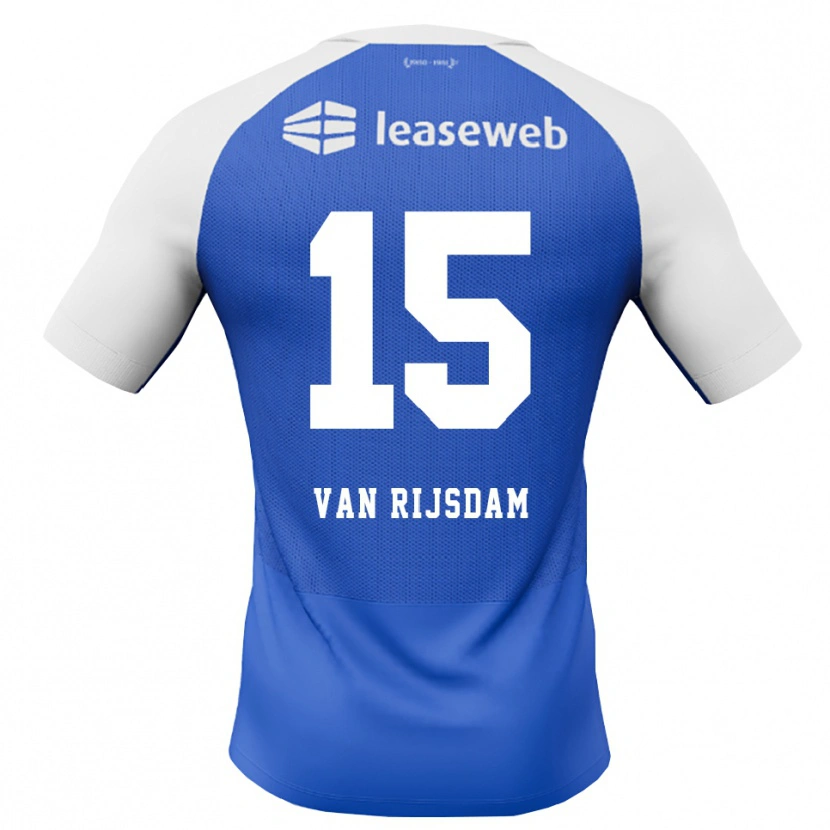 Danxen Barn Julian Van Rijsdam #15 Kornblå Röd Vit Bortatröja Matchtröjor 2026/27 Tröjor T-Tröja