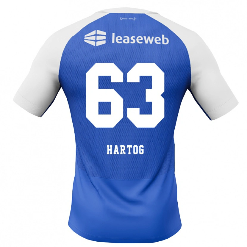 Danxen Barn Jasper Hartog #63 Kornblå Röd Vit Bortatröja Matchtröjor 2026/27 Tröjor T-Tröja