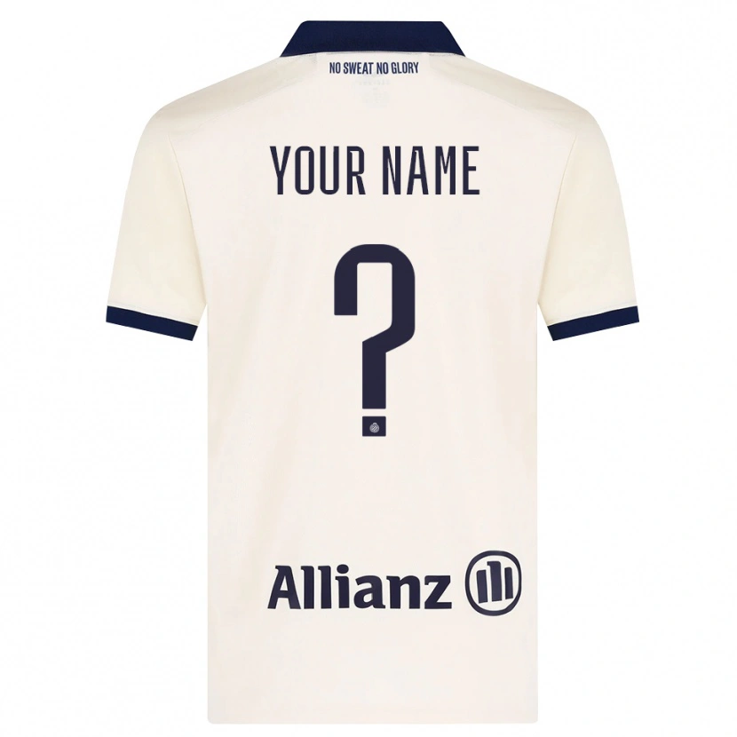 Danxen Barn Ditt Namn #0 Beige Svart Bortatröja Matchtröjor 2026/27 Tröjor T-Tröja