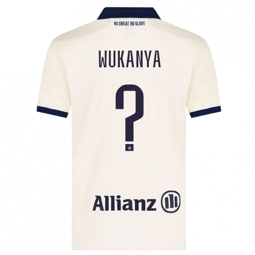 Danxen Barn Stéphane Wukanya #0 Beige Svart Bortatröja Matchtröjor 2026/27 Tröjor T-Tröja
