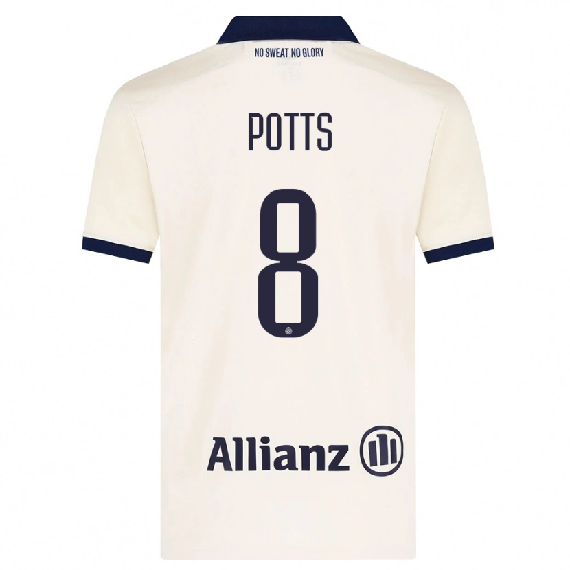 Danxen Barn Freddie Potts #8 Beige Svart Bortatröja Matchtröjor 2026/27 Tröjor T-Tröja