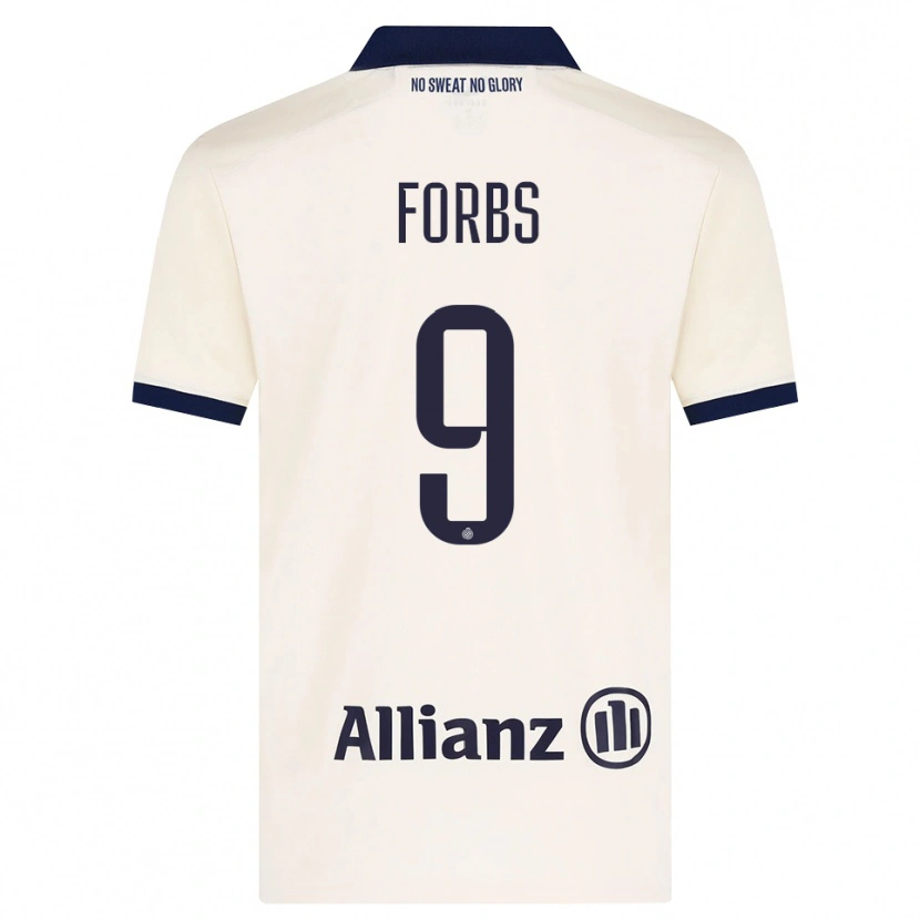 Danxen Barn Carlos Forbs #9 Beige Svart Bortatröja Matchtröjor 2026/27 Tröjor T-Tröja