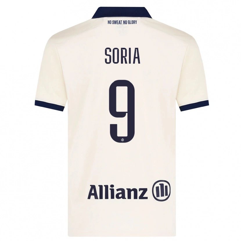 Danxen Barn Matteo Soria #9 Beige Svart Bortatröja Matchtröjor 2026/27 Tröjor T-Tröja