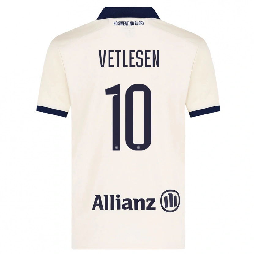 Danxen Barn Hugo Vetlesen #10 Beige Svart Bortatröja Matchtröjor 2026/27 Tröjor T-Tröja