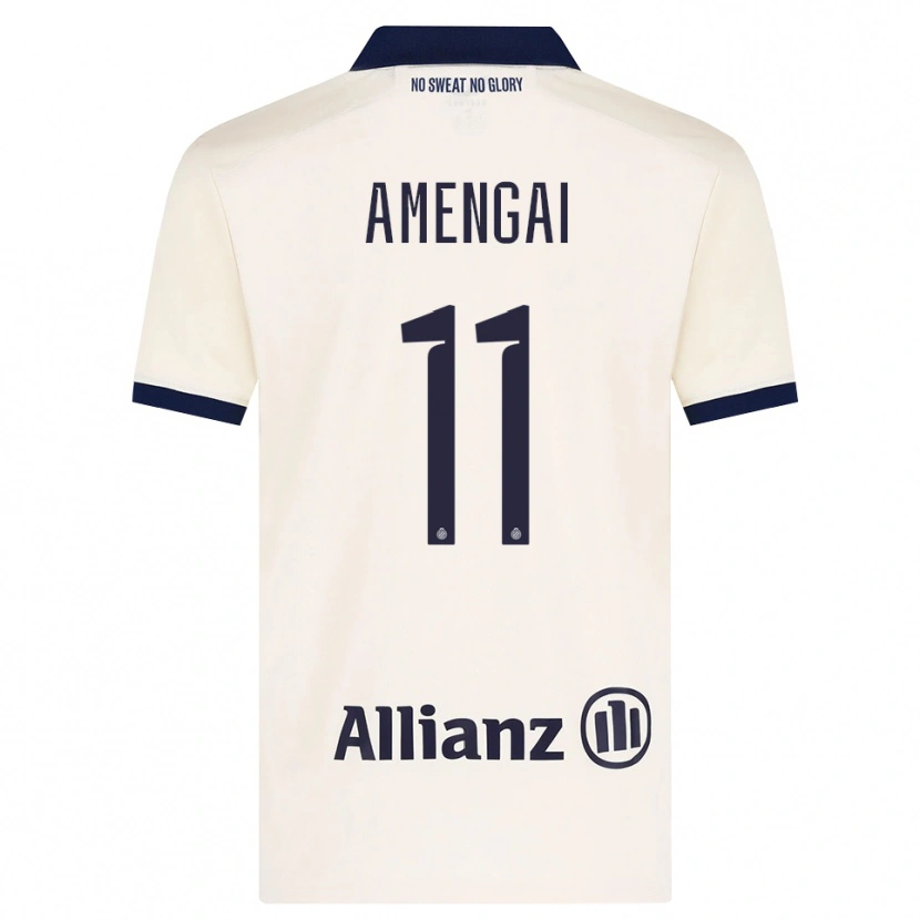 Danxen Barn Naïm Amengai #11 Beige Svart Bortatröja Matchtröjor 2026/27 Tröjor T-Tröja