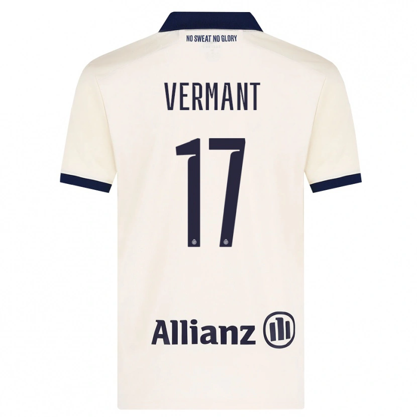 Danxen Barn Romeo Vermant #17 Beige Svart Bortatröja Matchtröjor 2026/27 Tröjor T-Tröja