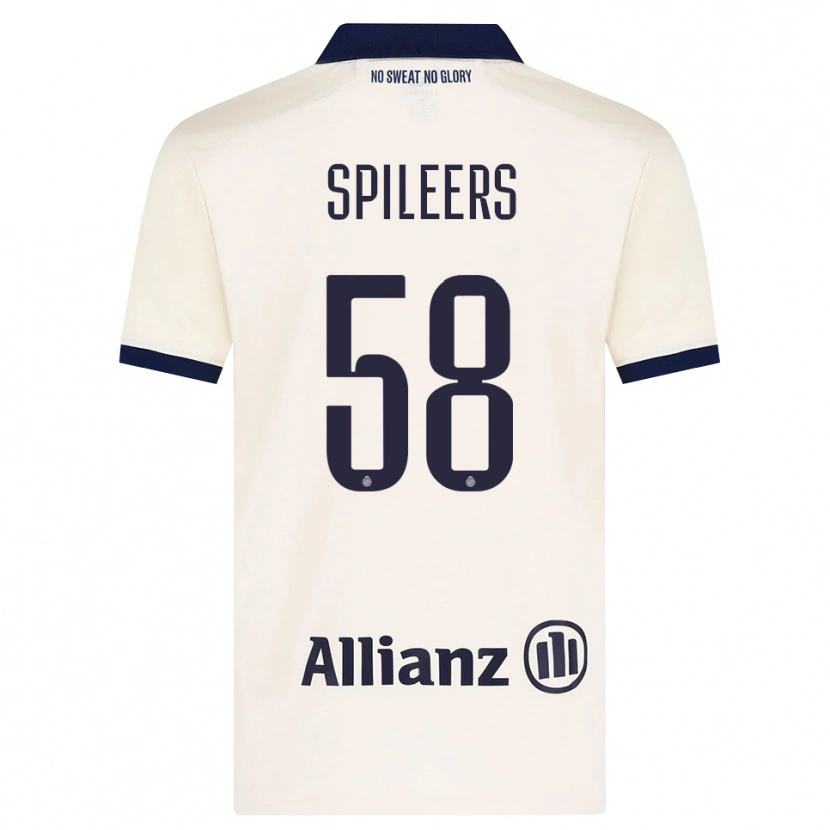 Danxen Barn Jorne Spileers #58 Beige Svart Bortatröja Matchtröjor 2026/27 Tröjor T-Tröja