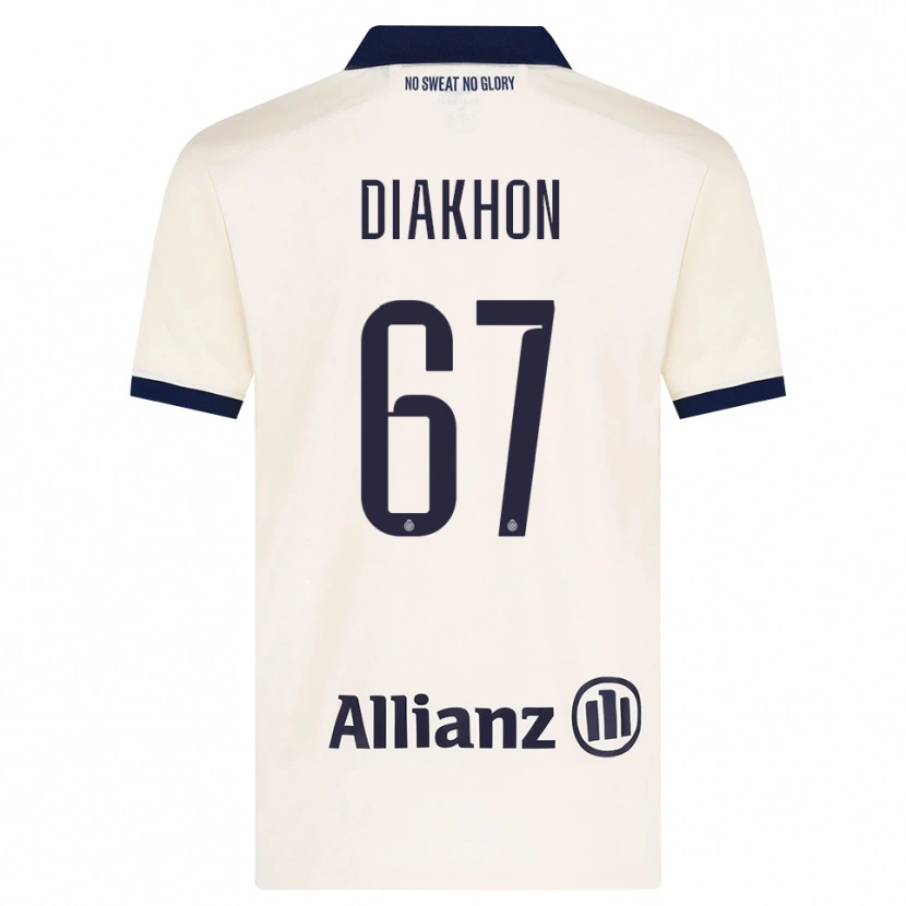Danxen Barn Mamadou Diakhon #67 Beige Svart Bortatröja Matchtröjor 2026/27 Tröjor T-Tröja