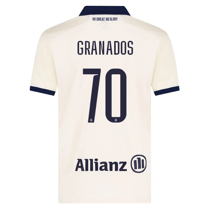 Danxen Barn Alejandro Granados #70 Beige Svart Bortatröja Matchtröjor 2026/27 Tröjor T-Tröja