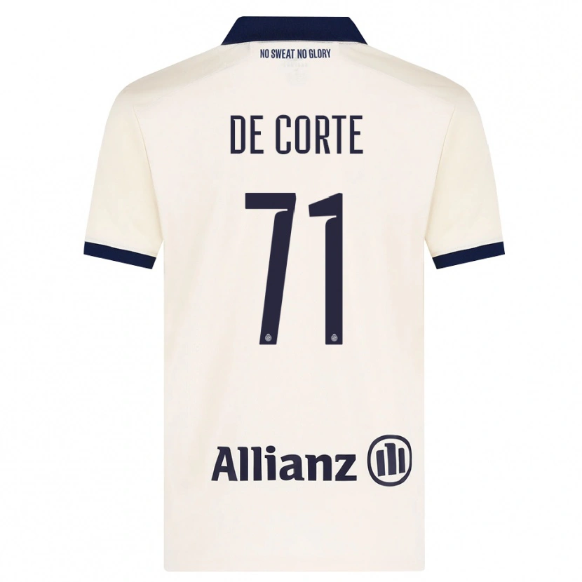 Danxen Barn Axl De Corte #71 Beige Svart Bortatröja Matchtröjor 2026/27 Tröjor T-Tröja