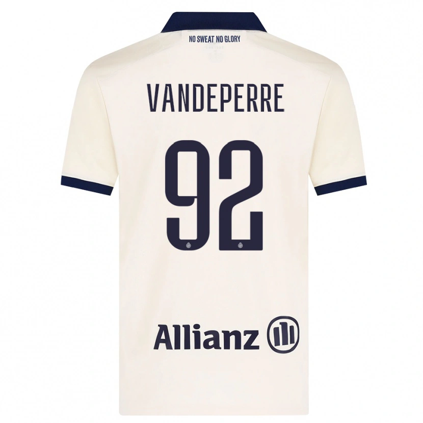 Danxen Barn Alexander Vandeperre #92 Beige Svart Bortatröja Matchtröjor 2026/27 Tröjor T-Tröja