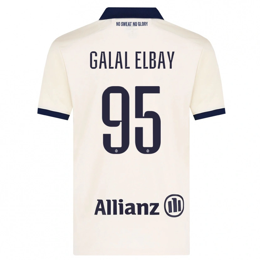 Danxen Barn Mohamed Galal Elbay #95 Beige Svart Bortatröja Matchtröjor 2026/27 Tröjor T-Tröja