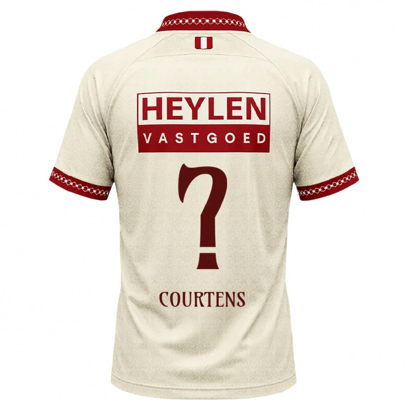 Danxen Barn Nolhan Courtens #0 Beige Röd Bortatröja Matchtröjor 2026/27 Tröjor T-Tröja