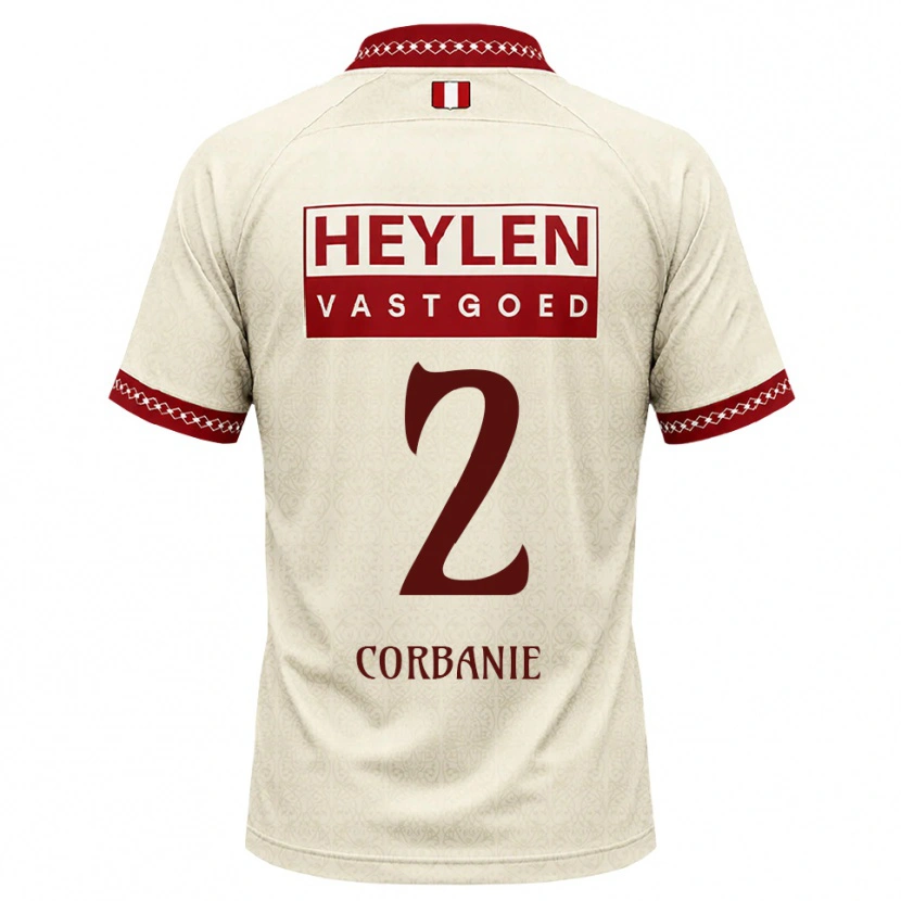 Danxen Barn Kobe Corbanie #2 Beige Röd Bortatröja Matchtröjor 2026/27 Tröjor T-Tröja