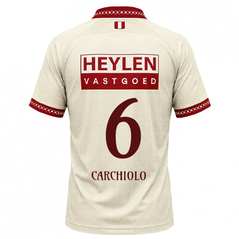 Danxen Barn Ilano Carchiolo #6 Beige Röd Bortatröja Matchtröjor 2026/27 Tröjor T-Tröja