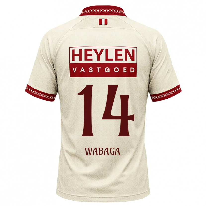 Danxen Barn Vincent-Gilbert Wabaga #14 Beige Röd Bortatröja Matchtröjor 2026/27 Tröjor T-Tröja