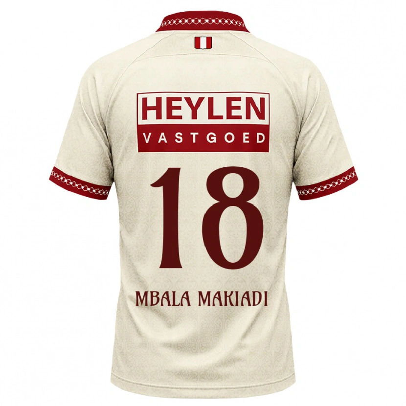 Danxen Barn Ravi Mbala #18 Beige Röd Bortatröja Matchtröjor 2026/27 Tröjor T-Tröja