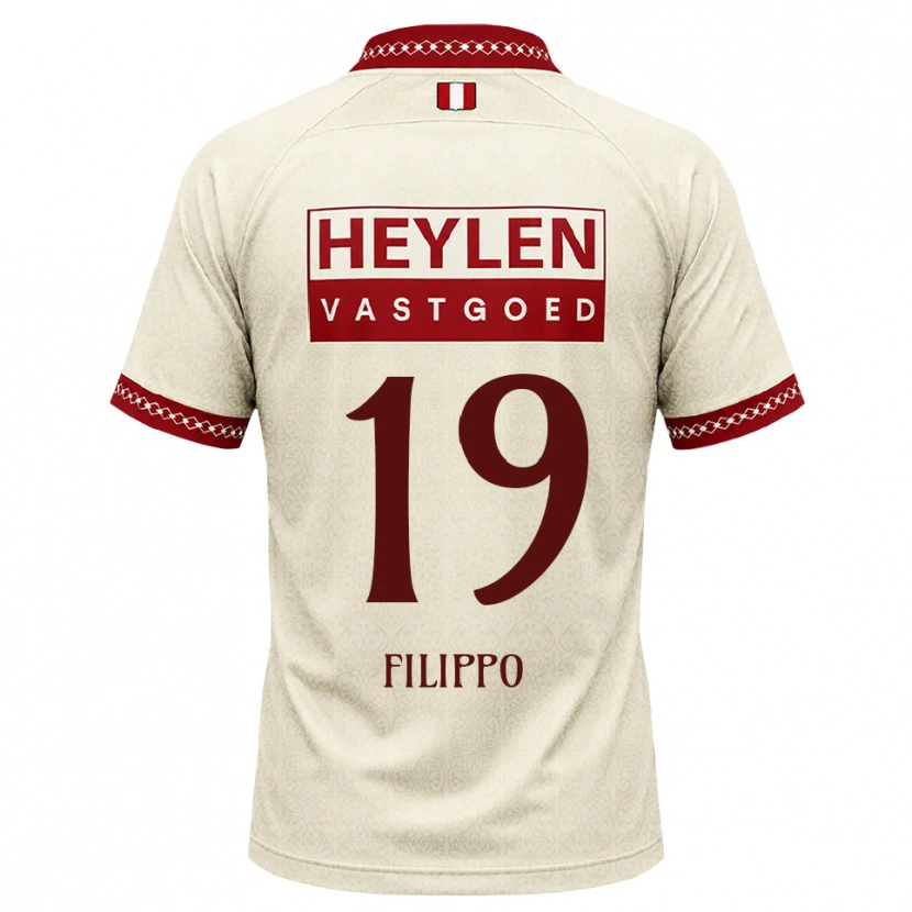 Danxen Barn Niels Filippo #19 Beige Röd Bortatröja Matchtröjor 2026/27 Tröjor T-Tröja
