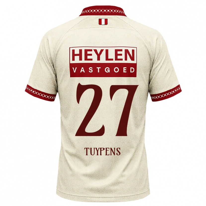 Danxen Barn Eran Tuypens #27 Beige Röd Bortatröja Matchtröjor 2026/27 Tröjor T-Tröja