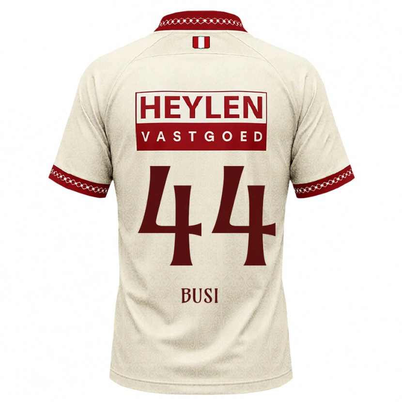 Danxen Barn Maxime Busi #44 Beige Röd Bortatröja Matchtröjor 2026/27 Tröjor T-Tröja