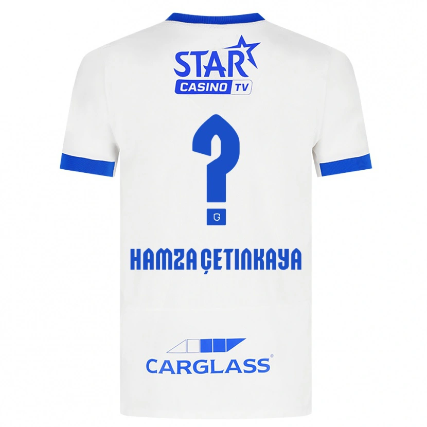 Danxen Barn Ayaz Hamza Çetinkaya #0 Vit Blå Bortatröja Matchtröjor 2026/27 Tröjor T-Tröja