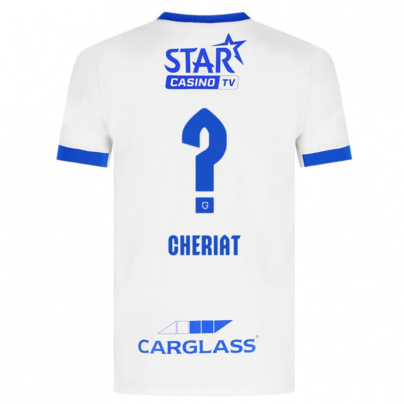 Danxen Barn Rayan Cheriat #0 Vit Blå Bortatröja Matchtröjor 2026/27 Tröjor T-Tröja