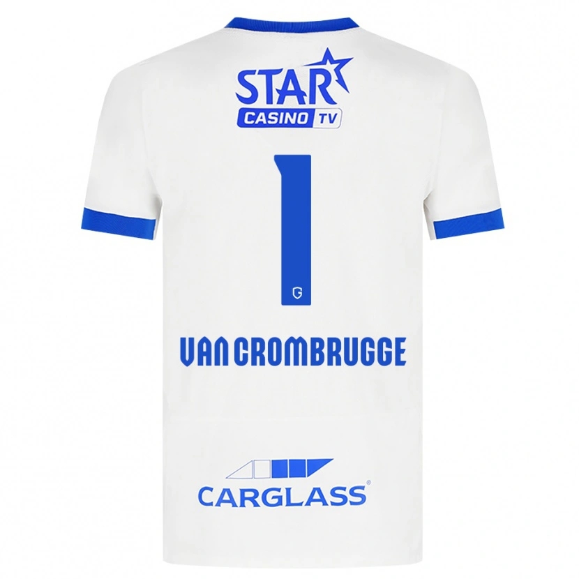 Danxen Barn Hendrik Van Crombrugge #1 Vit Blå Bortatröja Matchtröjor 2026/27 Tröjor T-Tröja