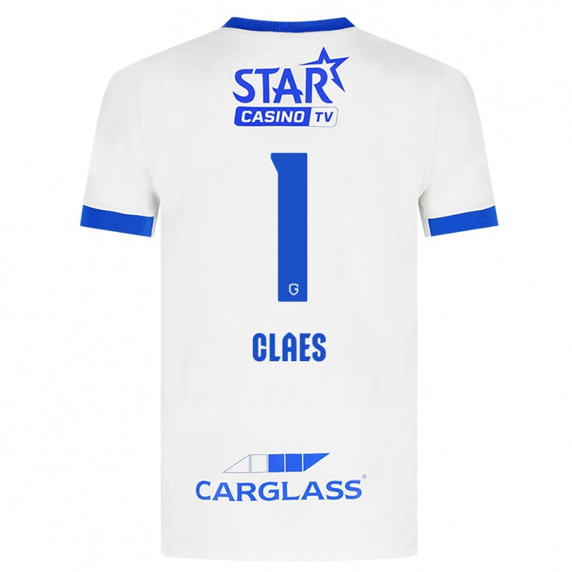 Danxen Barn Mirthe Claes #1 Vit Blå Bortatröja Matchtröjor 2026/27 Tröjor T-Tröja