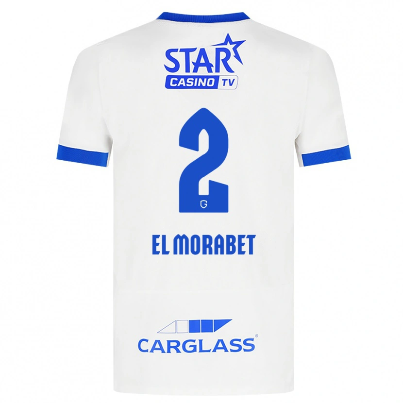Danxen Barn Sami El Morabet #2 Vit Blå Bortatröja Matchtröjor 2026/27 Tröjor T-Tröja