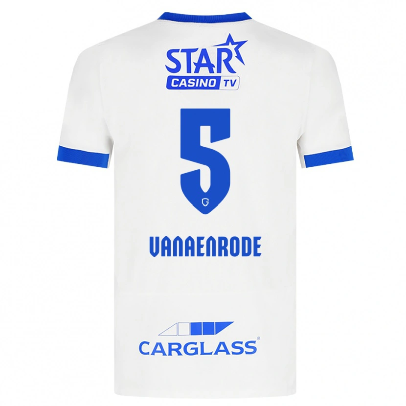 Danxen Barn Gwyneth Vanaenrode #5 Vit Blå Bortatröja Matchtröjor 2026/27 Tröjor T-Tröja