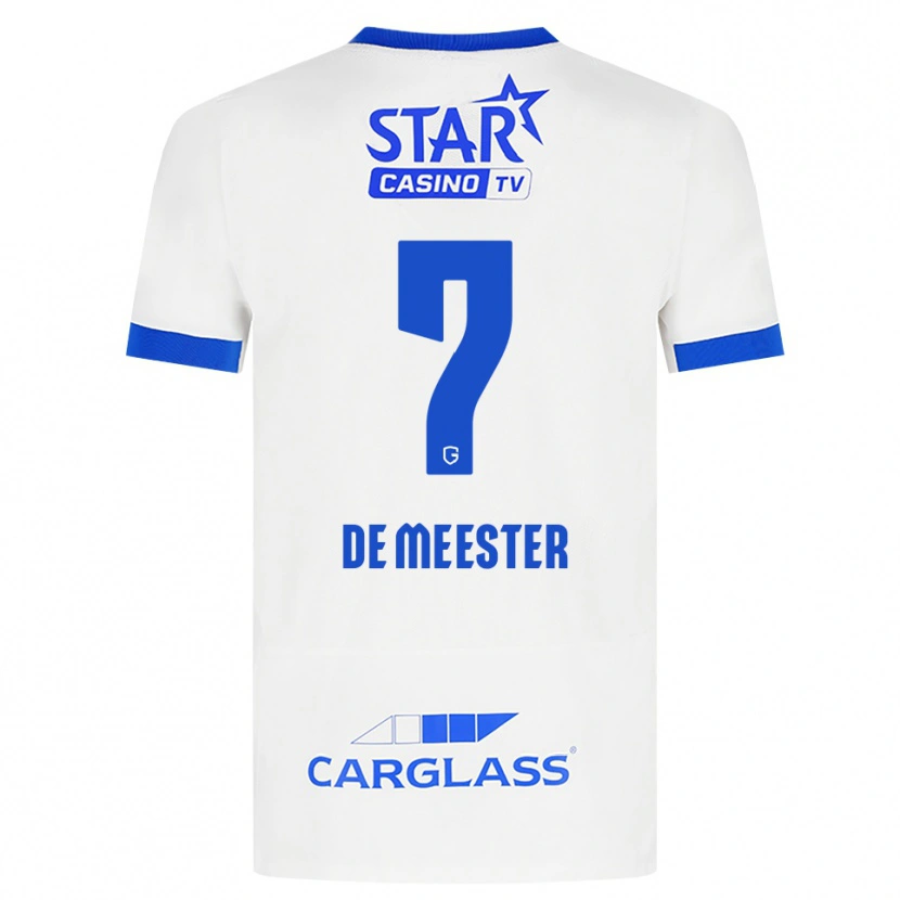 Danxen Barn Thirsa De Meester #7 Vit Blå Bortatröja Matchtröjor 2026/27 Tröjor T-Tröja