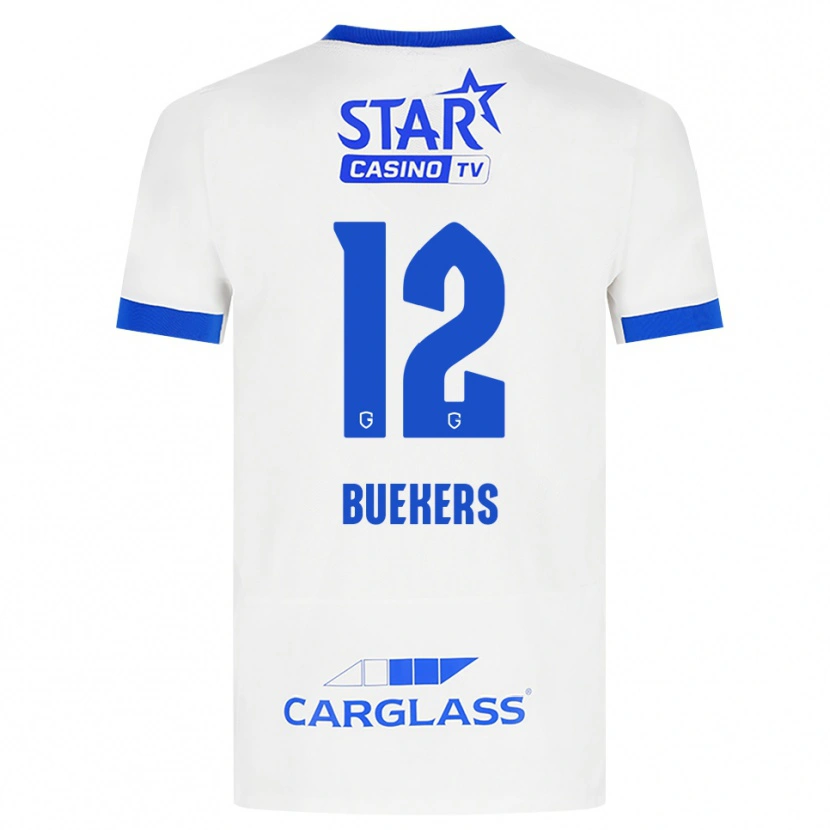 Danxen Barn Maxime Buekers #12 Vit Blå Bortatröja Matchtröjor 2026/27 Tröjor T-Tröja