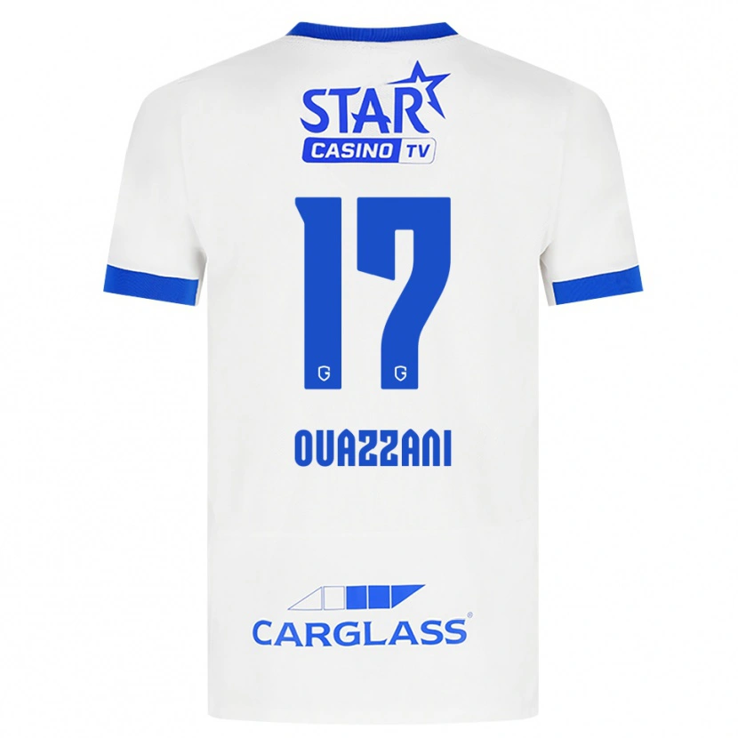 Danxen Barn Fady Ouazzani #17 Vit Blå Bortatröja Matchtröjor 2026/27 Tröjor T-Tröja
