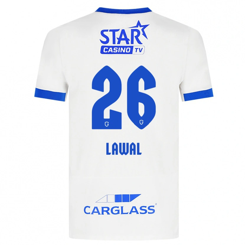 Danxen Barn Tobias Lawal #26 Vit Blå Bortatröja Matchtröjor 2026/27 Tröjor T-Tröja